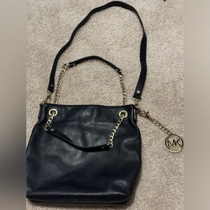 Black Leather Michael Kors Purse